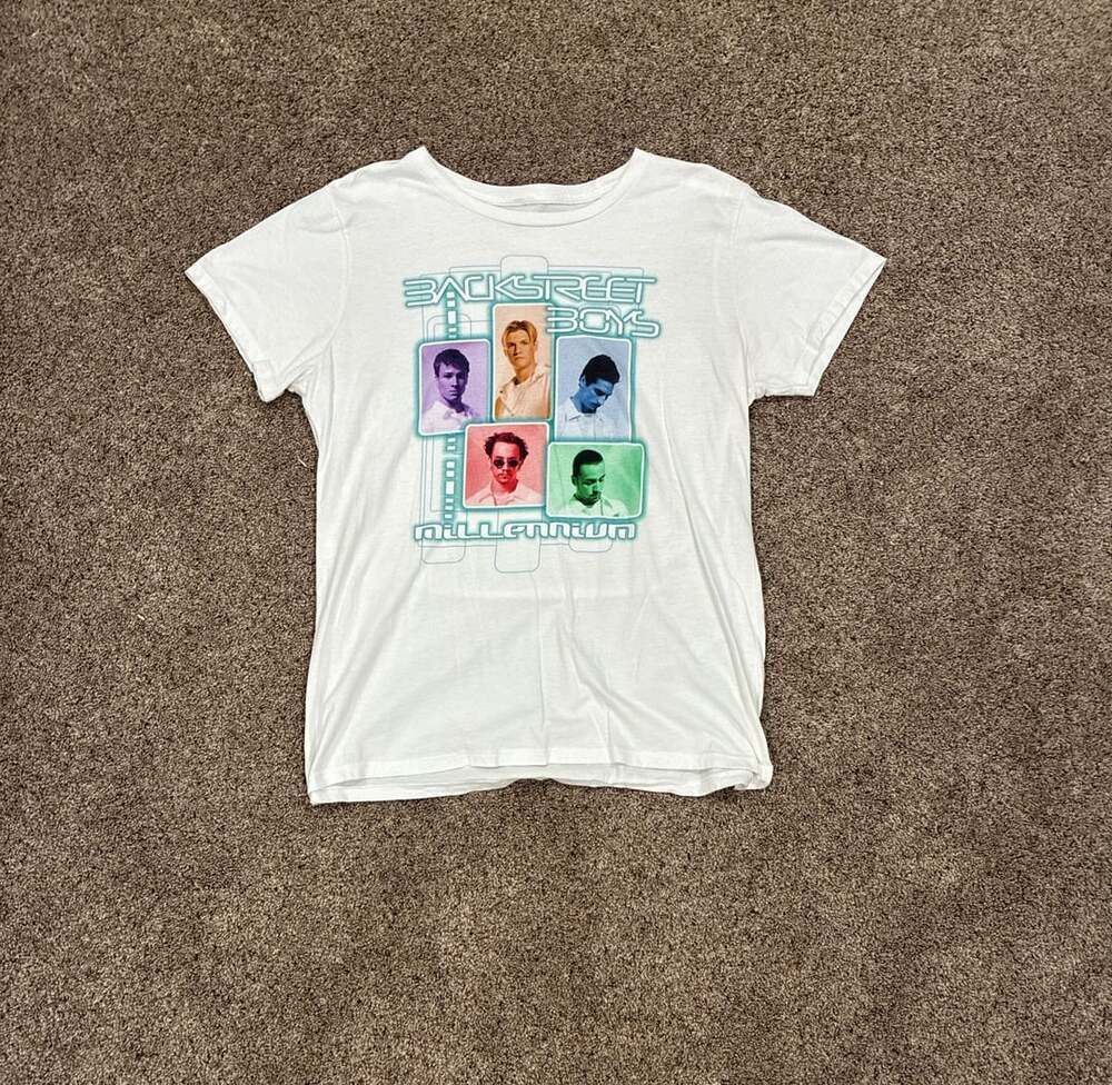 Backstreet Boys Millennium Album Cover Graphic T-Shirt White